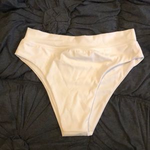 HERMUST Emy white high waisted bikini bottoms